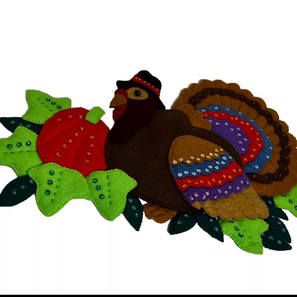 Vintage Design Works Crafts Handmade Turkey Wall Thanksgiving Table Decor - Picture 6 of 13